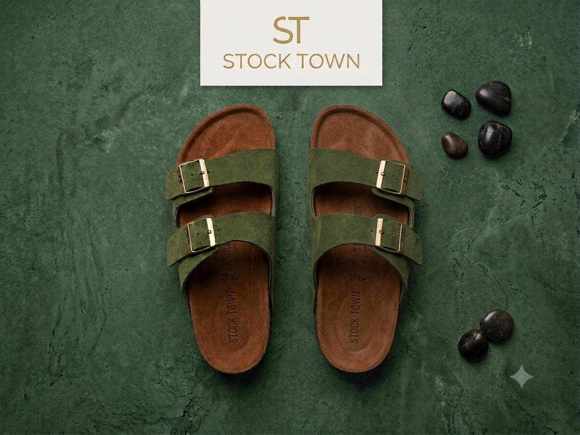 SLIPPER TWO STRAP OLIVE