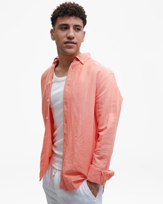 linen Salmon shirt