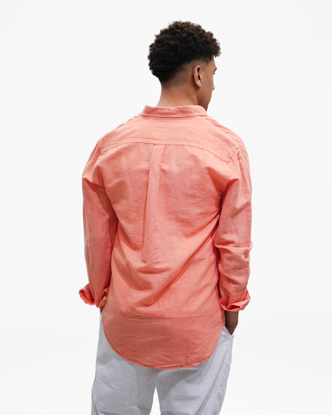 linen Salmon shirt