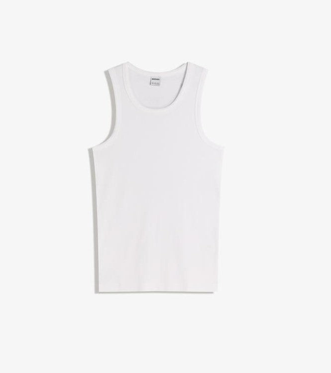 BERSHKA TANK TOP - white