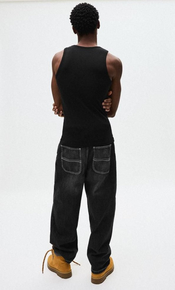 BERSHKA TANK TOP - black