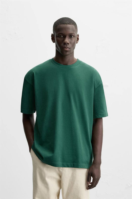 T-Shirt ZARA dark Green
